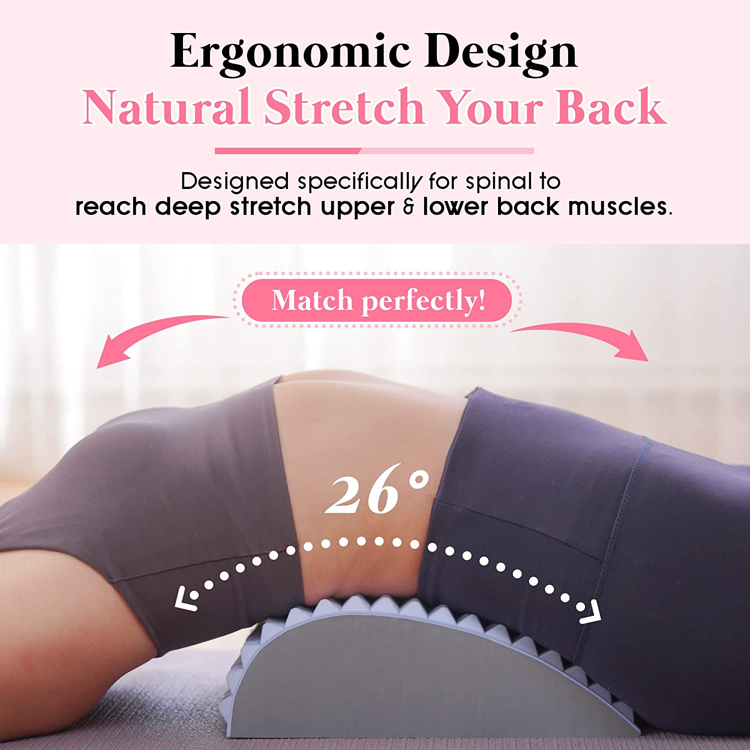 Back Stretcher Lumbar - Lower Back Pain Relief Treatment Stretcher