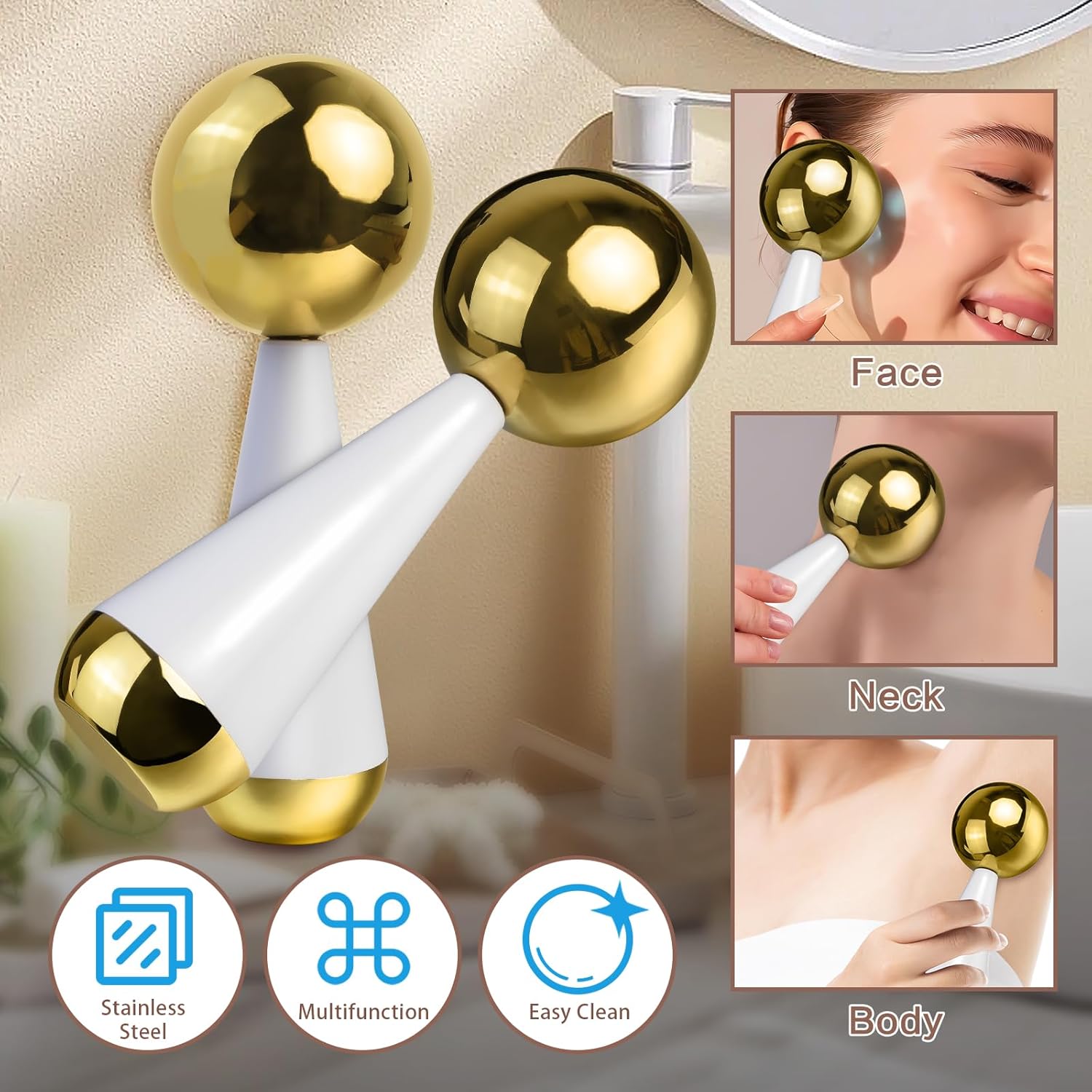 Ice Globes for Face Eyes Steel - Ice Roller Face Cold review and price