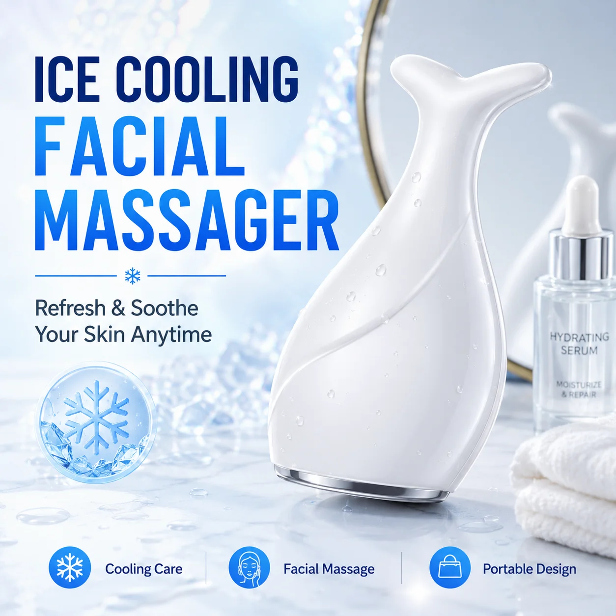 Fish Tail Ice Roller Facial Ma - Ice Roller Face Cold review and price