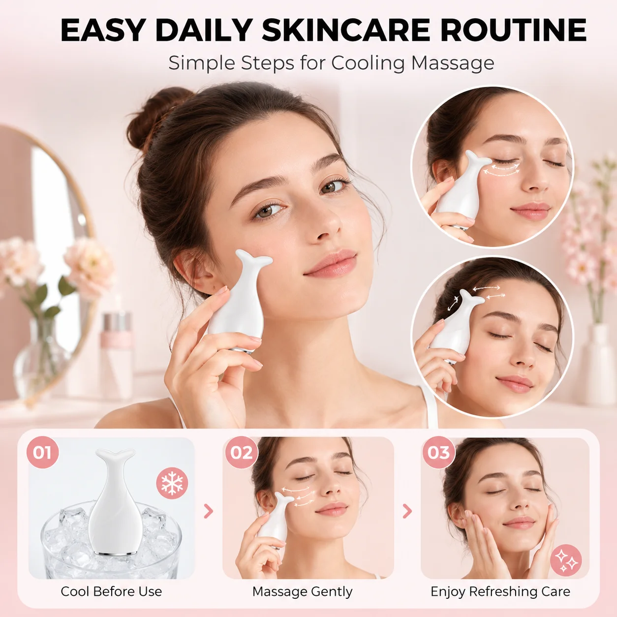 Fish Tail Ice Roller Facial Ma - Ice Roller Face Cold review and price